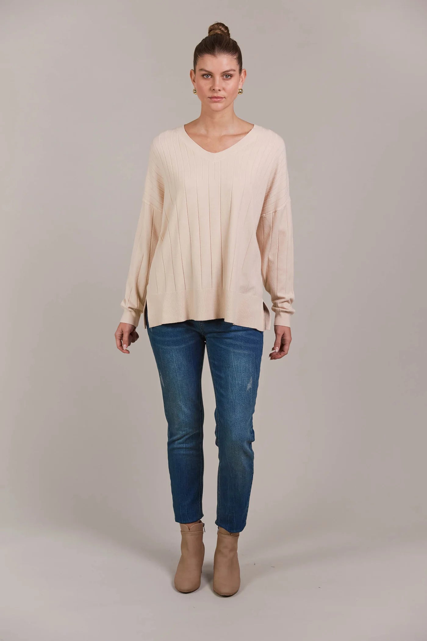 EB&IVE Palmer Relaxed Knit ECRU