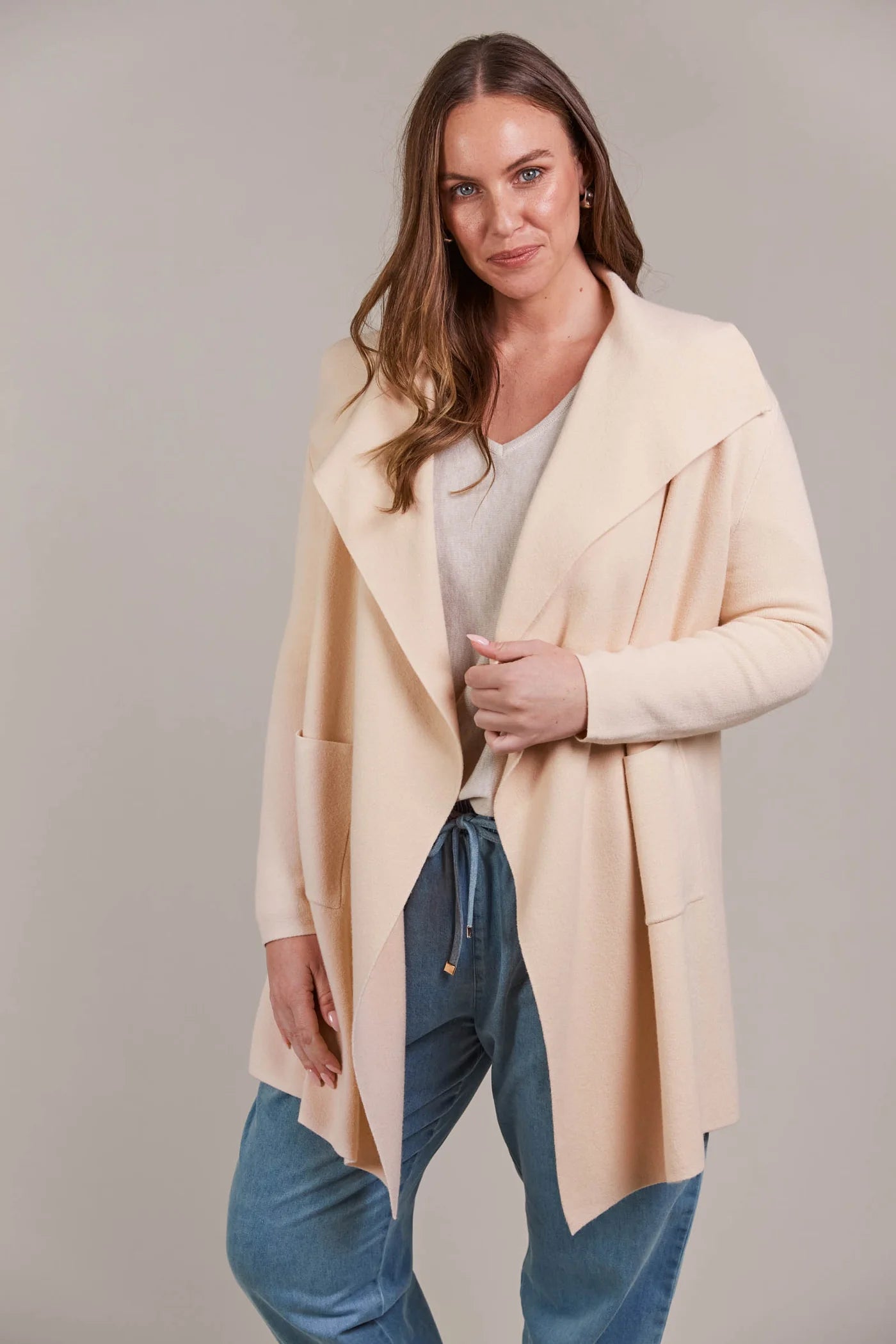 EB&IVE Palmer Relaxed Cardigan ECRU