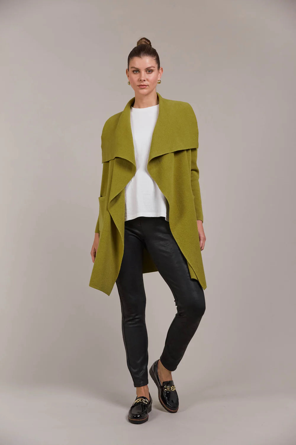 EB&IVE Palmer Relaxed Cardigan CHARTREUSE