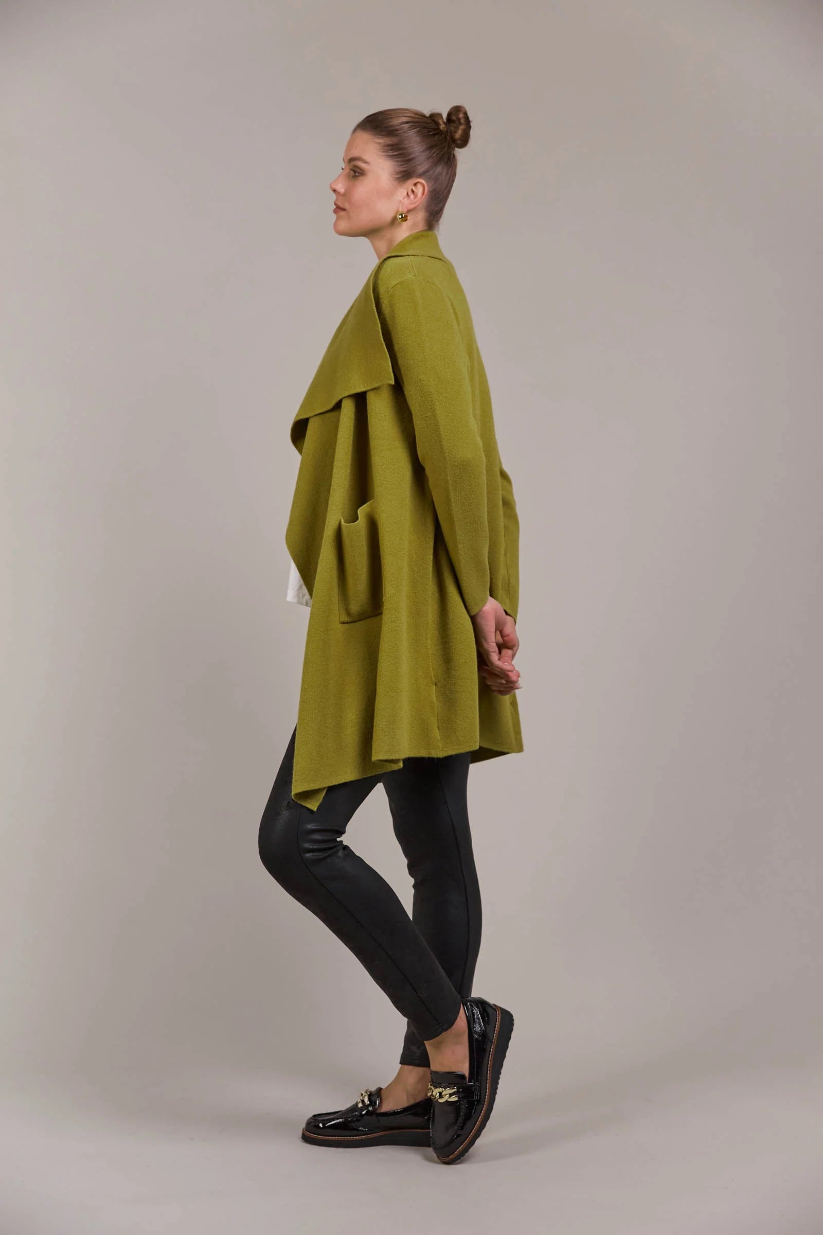 EB&IVE Palmer Relaxed Cardigan CHARTREUSE