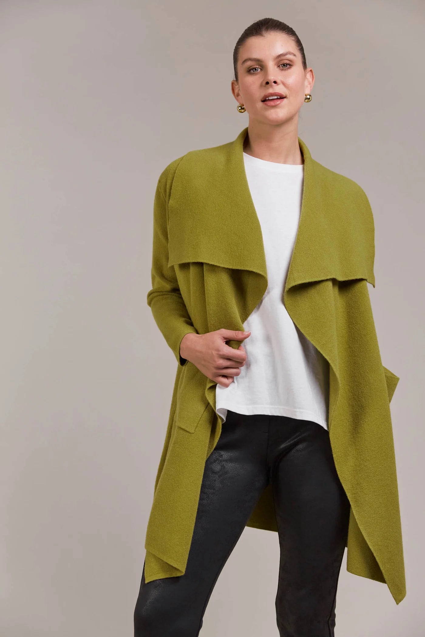 EB&IVE Palmer Relaxed Cardigan CHARTREUSE