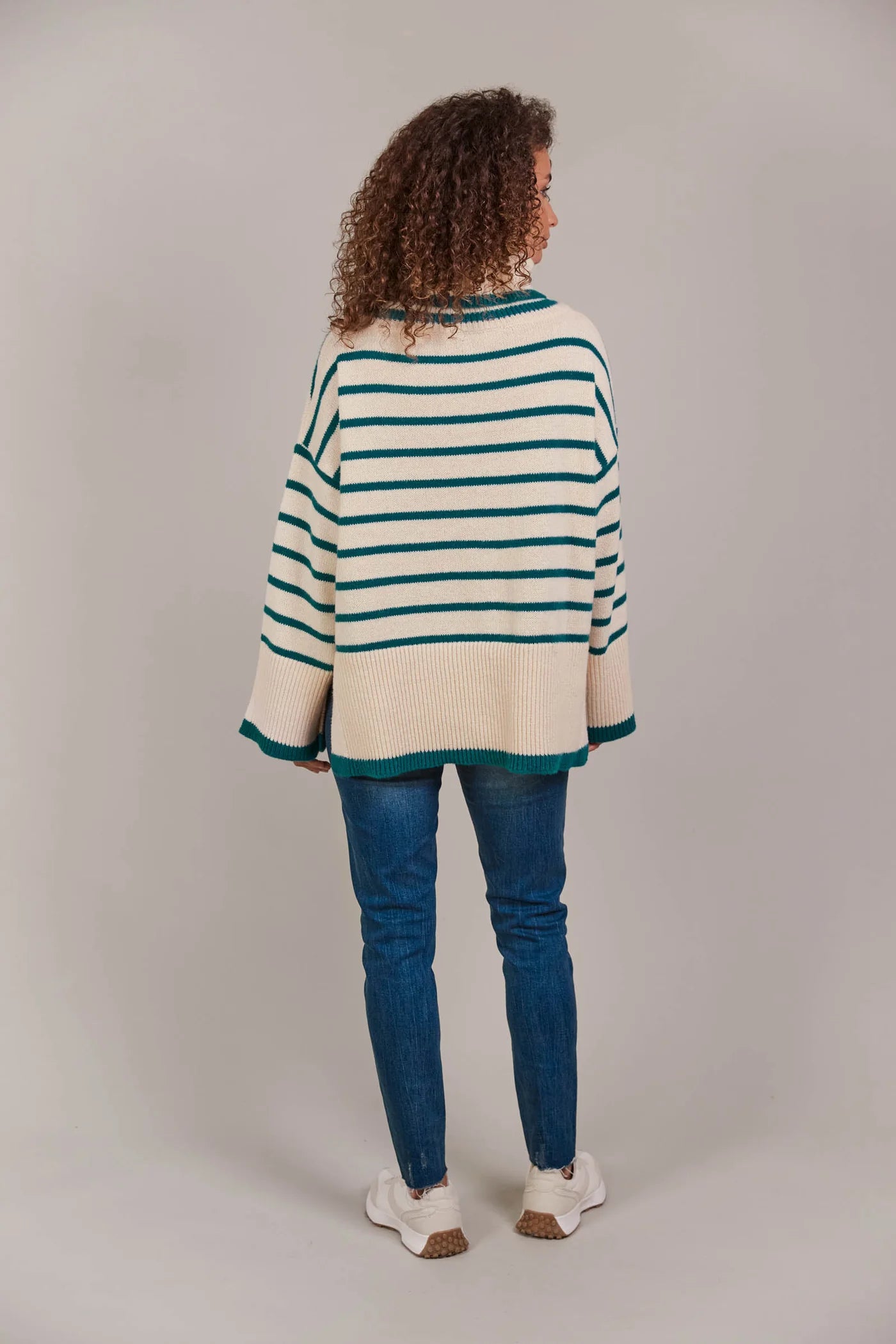 EB&IVE Katana Roll Neck Knit TEAL