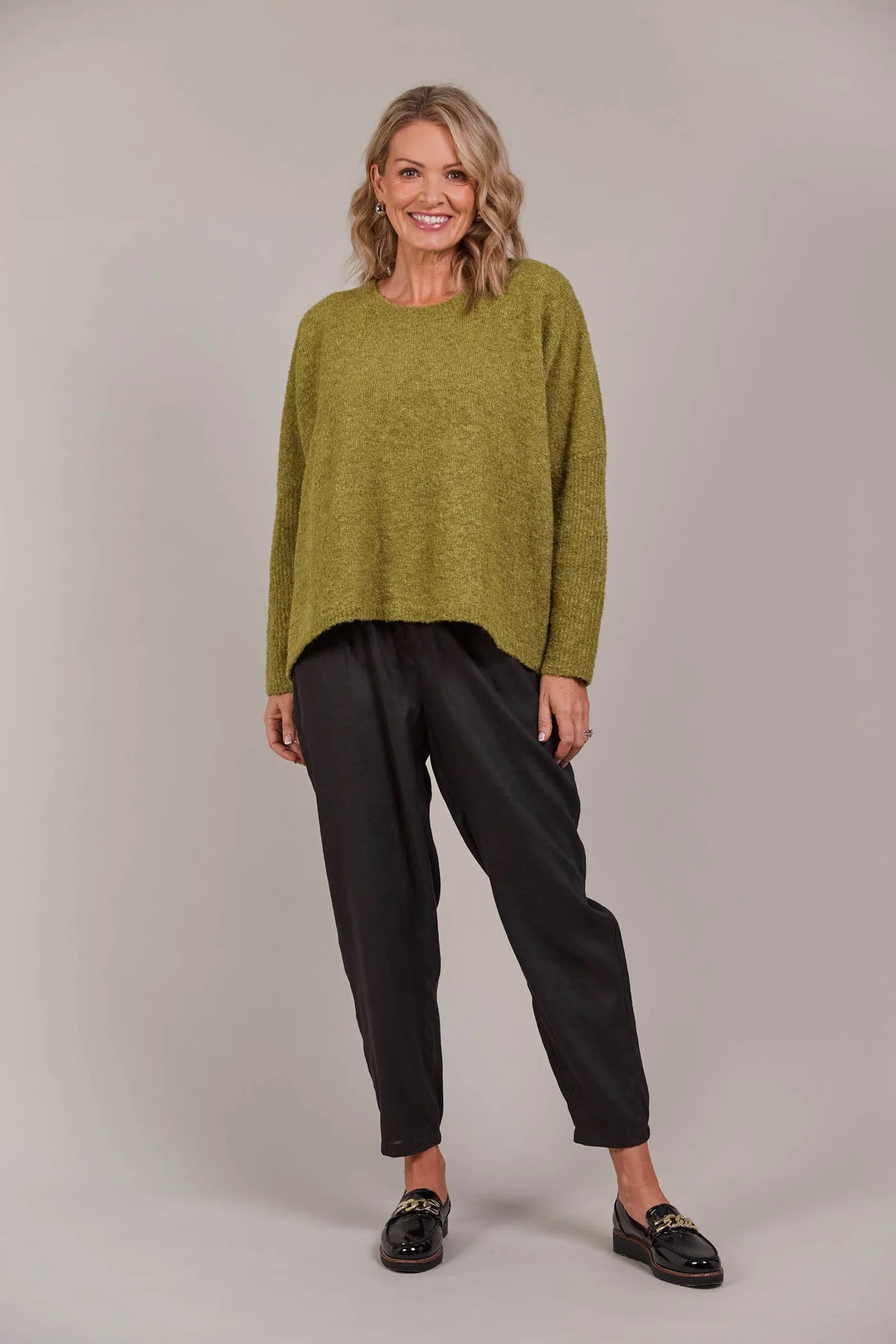 EB&IVE Folie Relaxed Knit CHARTREUSE O/S