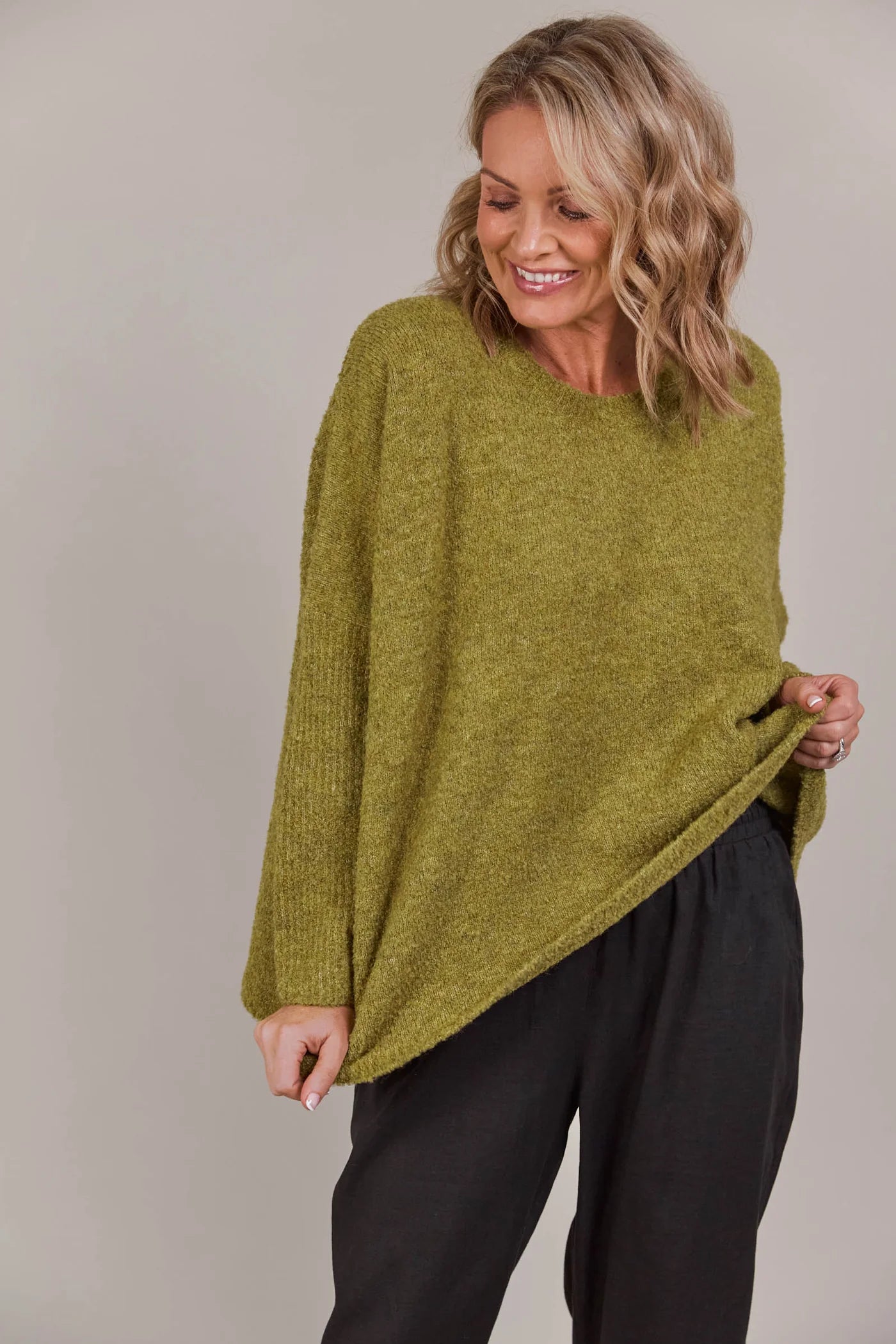 EB&IVE Folie Relaxed Knit CHARTREUSE O/S