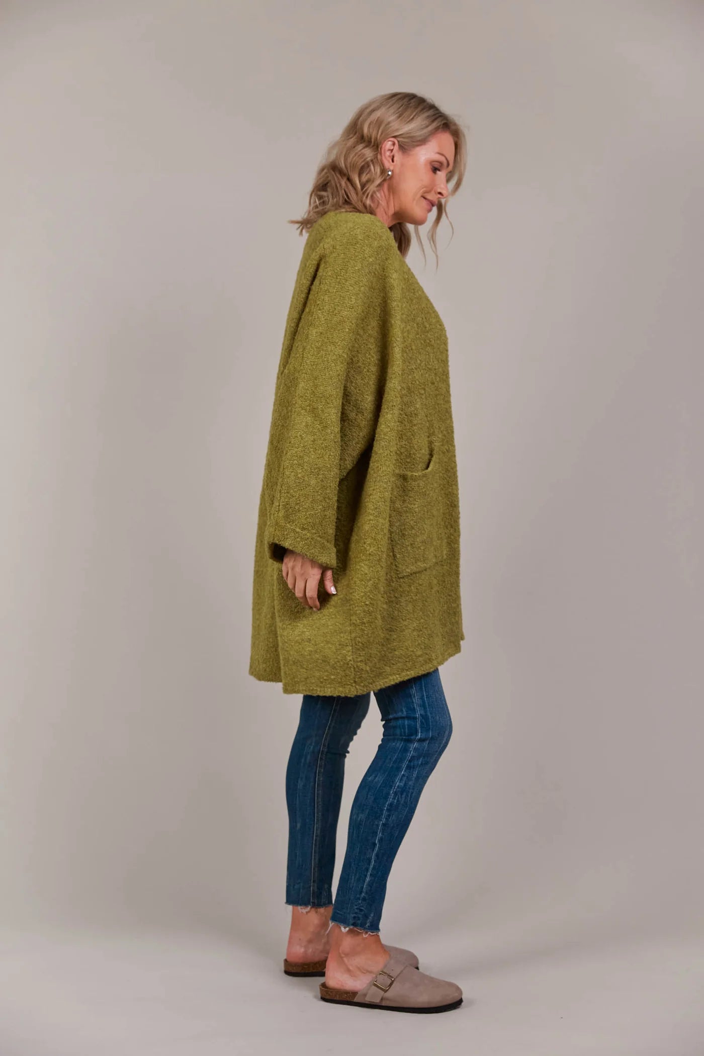 EB&IVE Folie Relaxed Cardigan CHARTREUSE