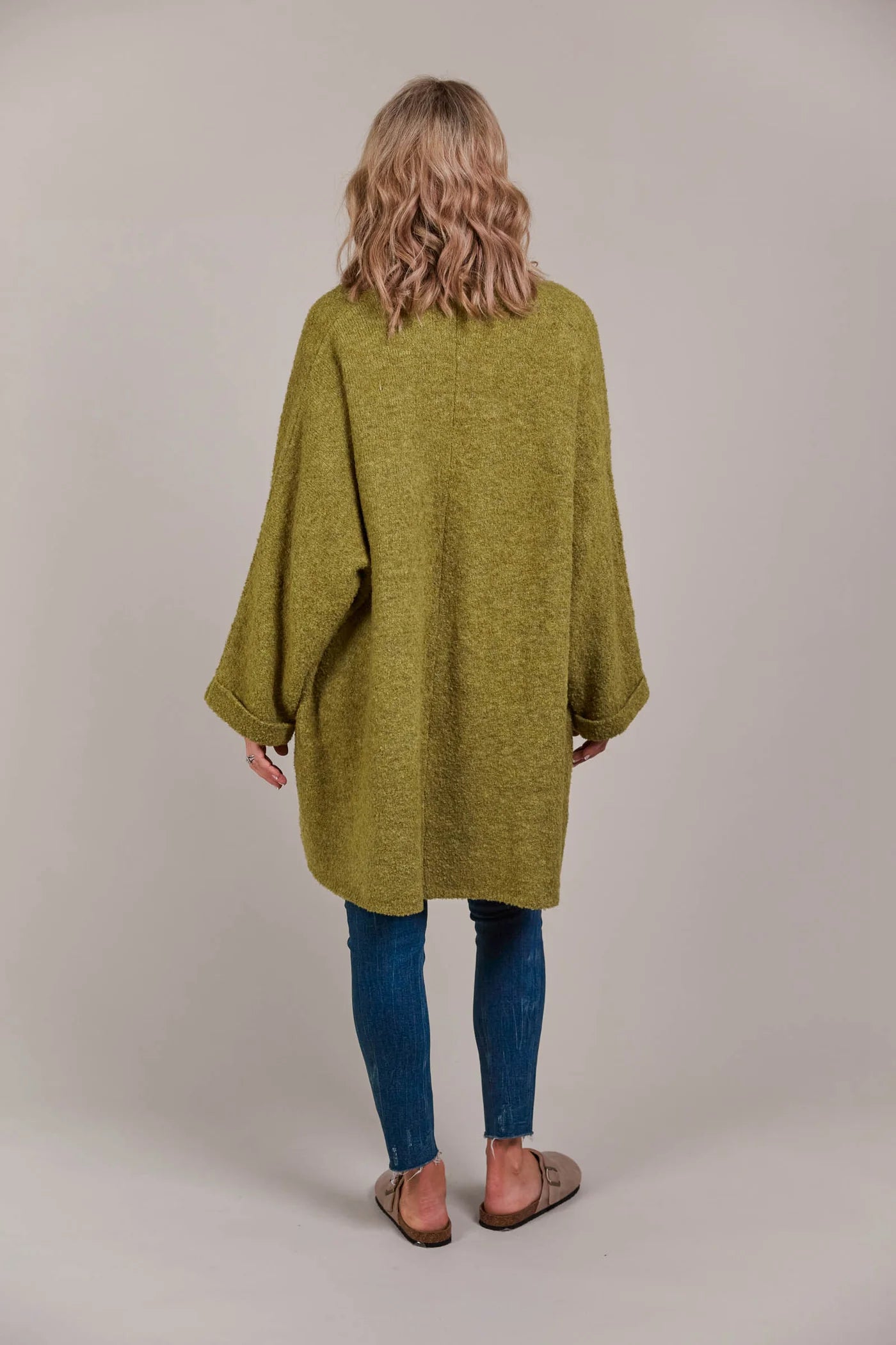 EB&IVE Folie Relaxed Cardigan CHARTREUSE