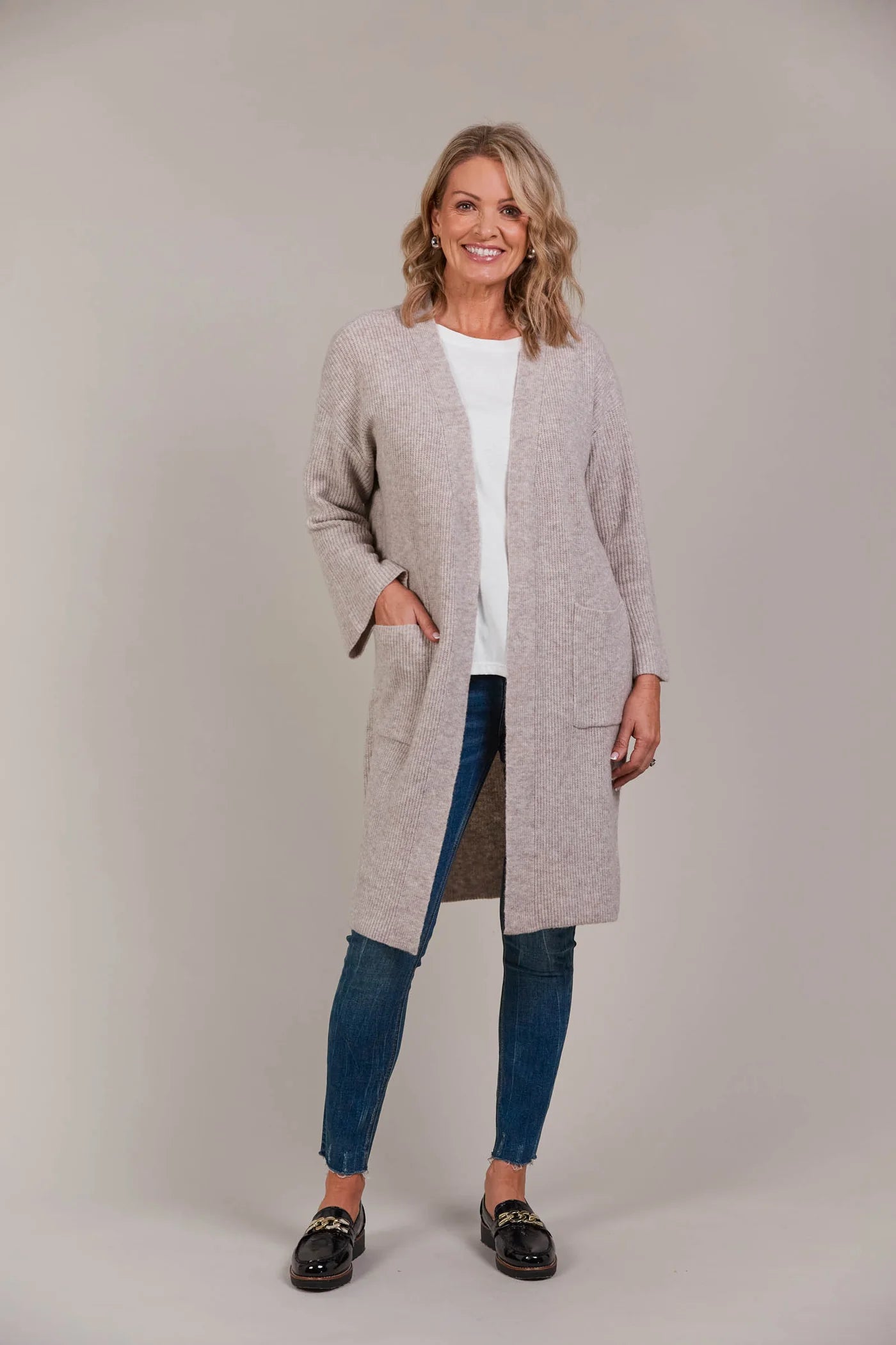 EB&IVE Merano Oversize Cardigan FLAX