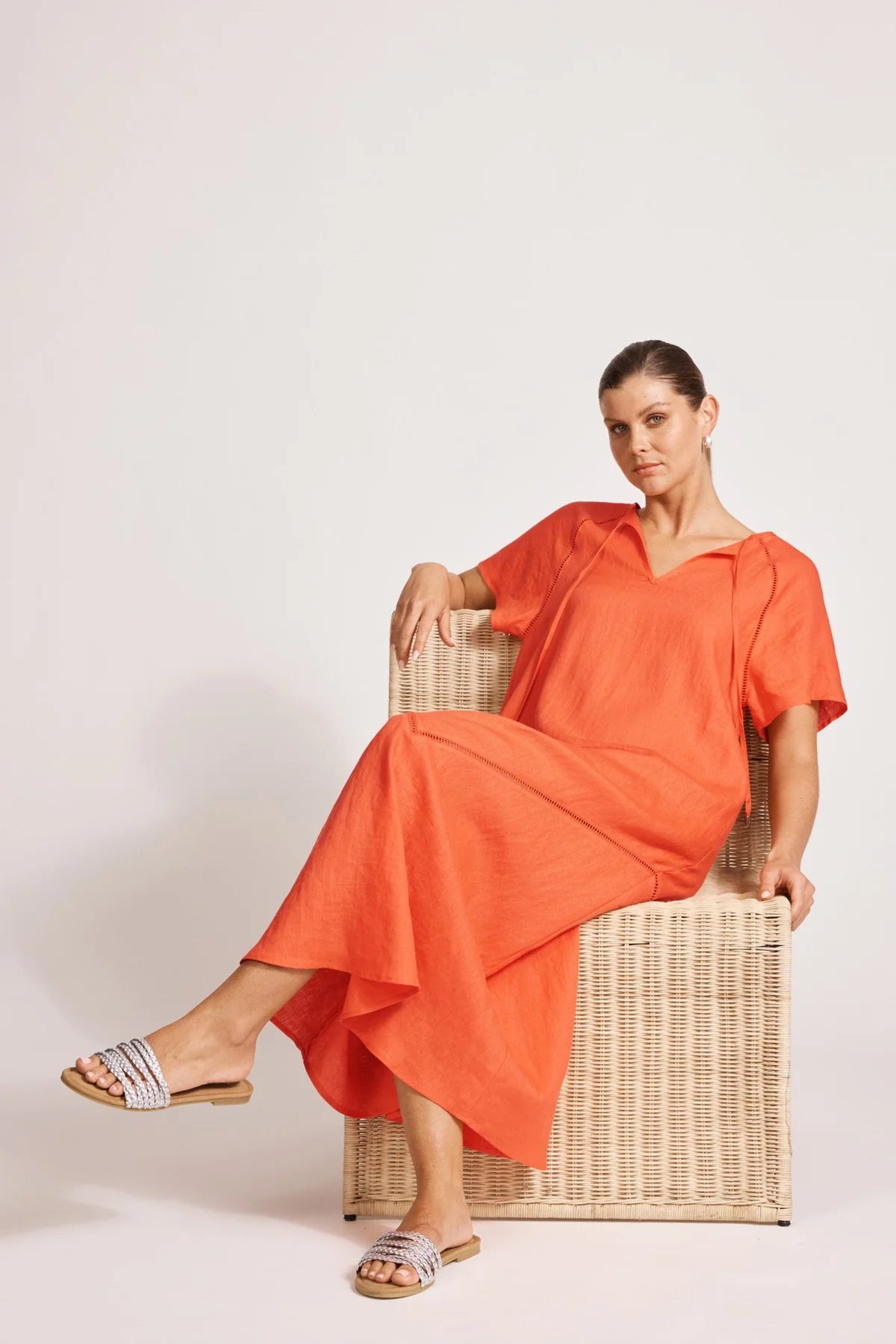 EB & IVE Miramar Maxi Dress CORAL