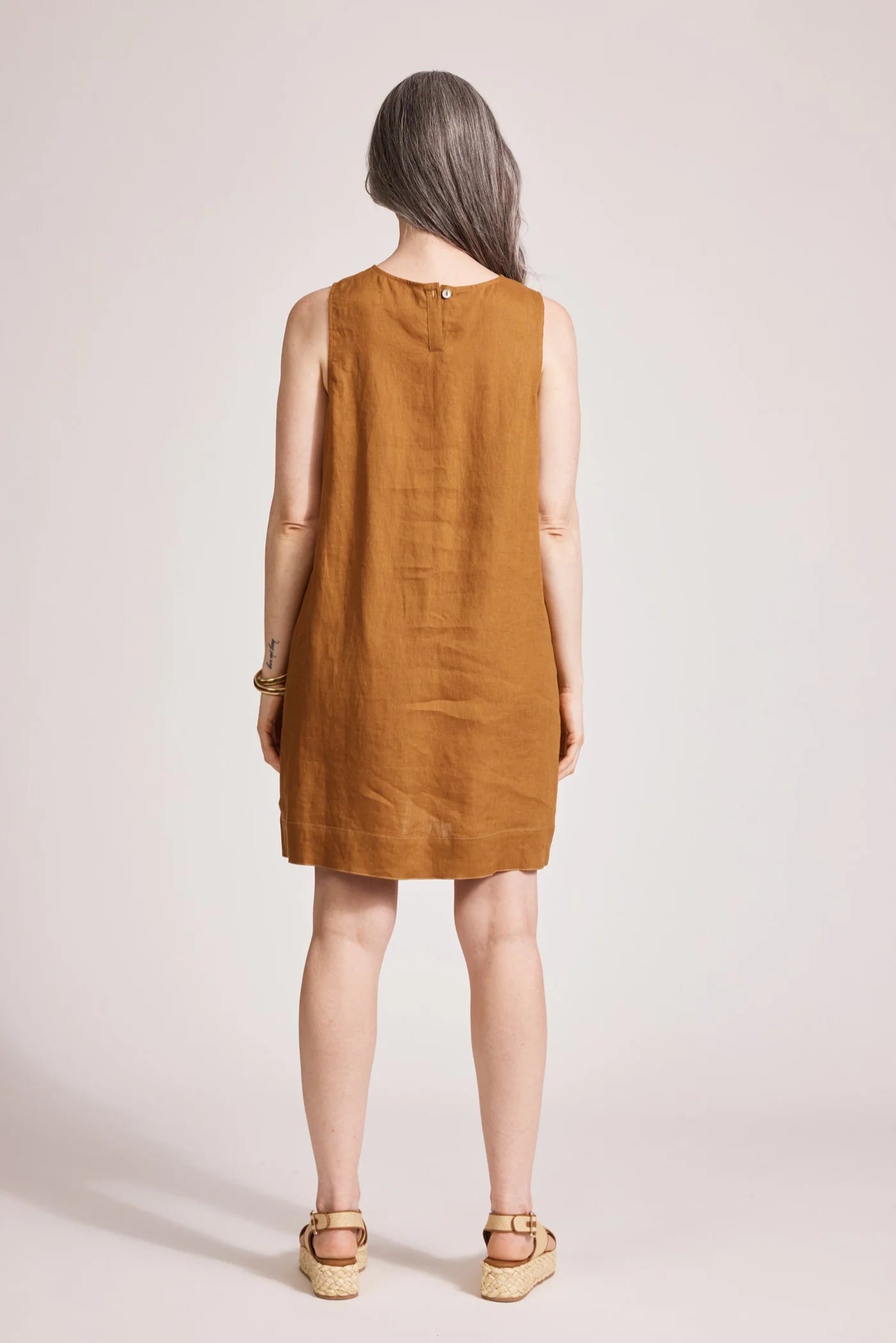 EB & IVE Miramar Tank Dress CARAMEL