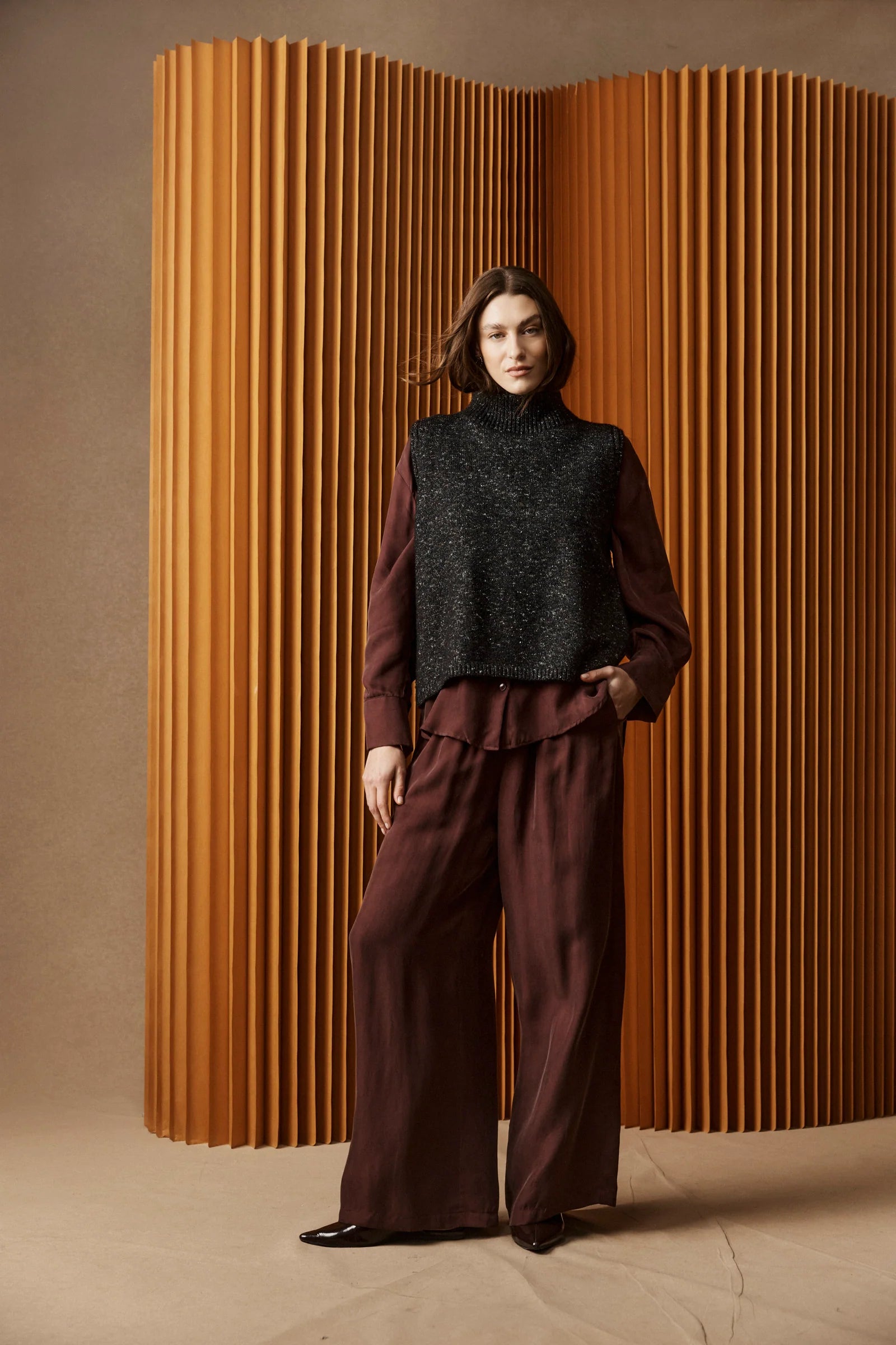 EB & IVE Calista Pant MAHOGANY