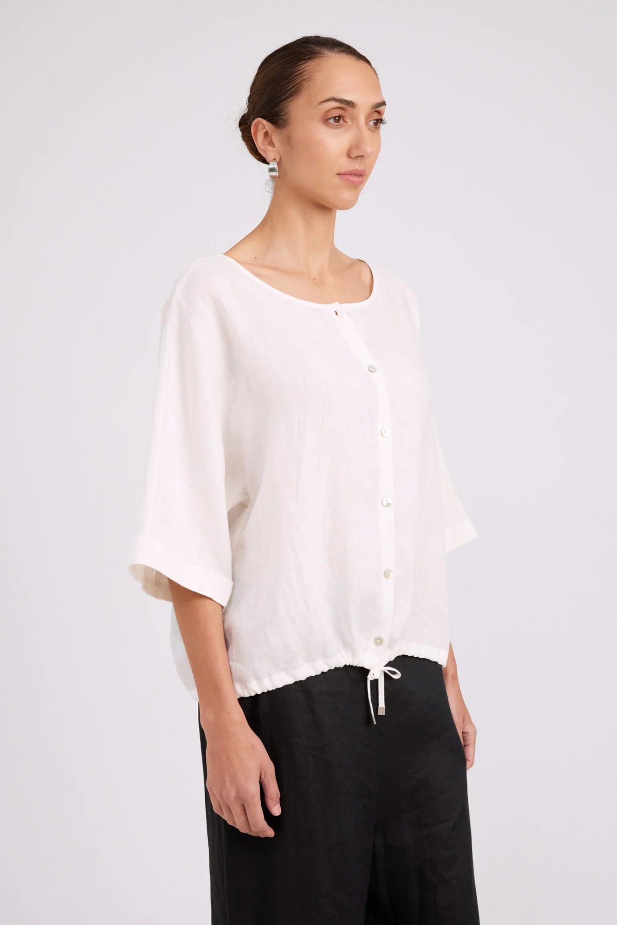 EB & IVE Studio Button Top / Jacket WHITE