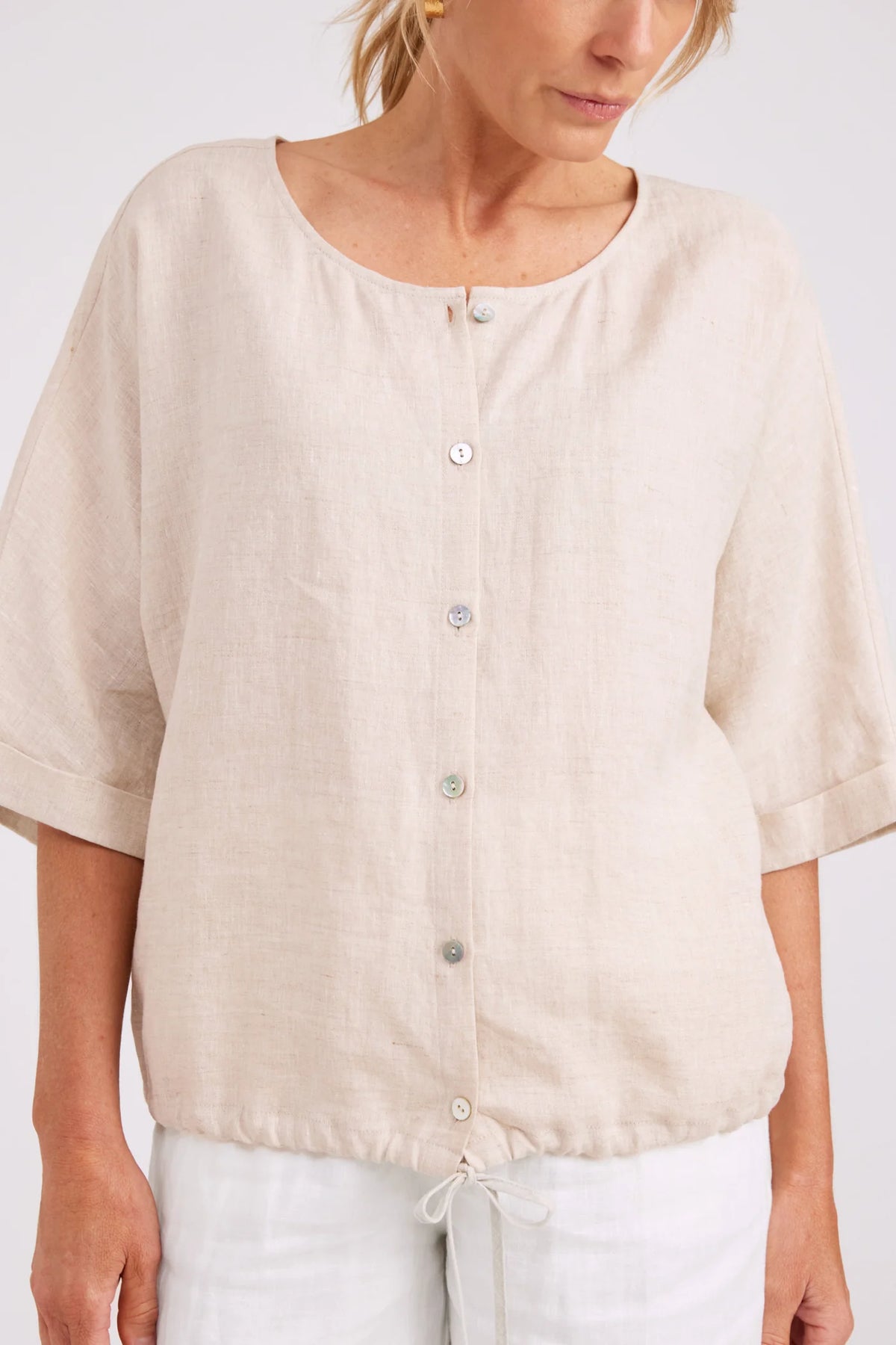 EB & IVE Studio Button Top / Jacket TUSK