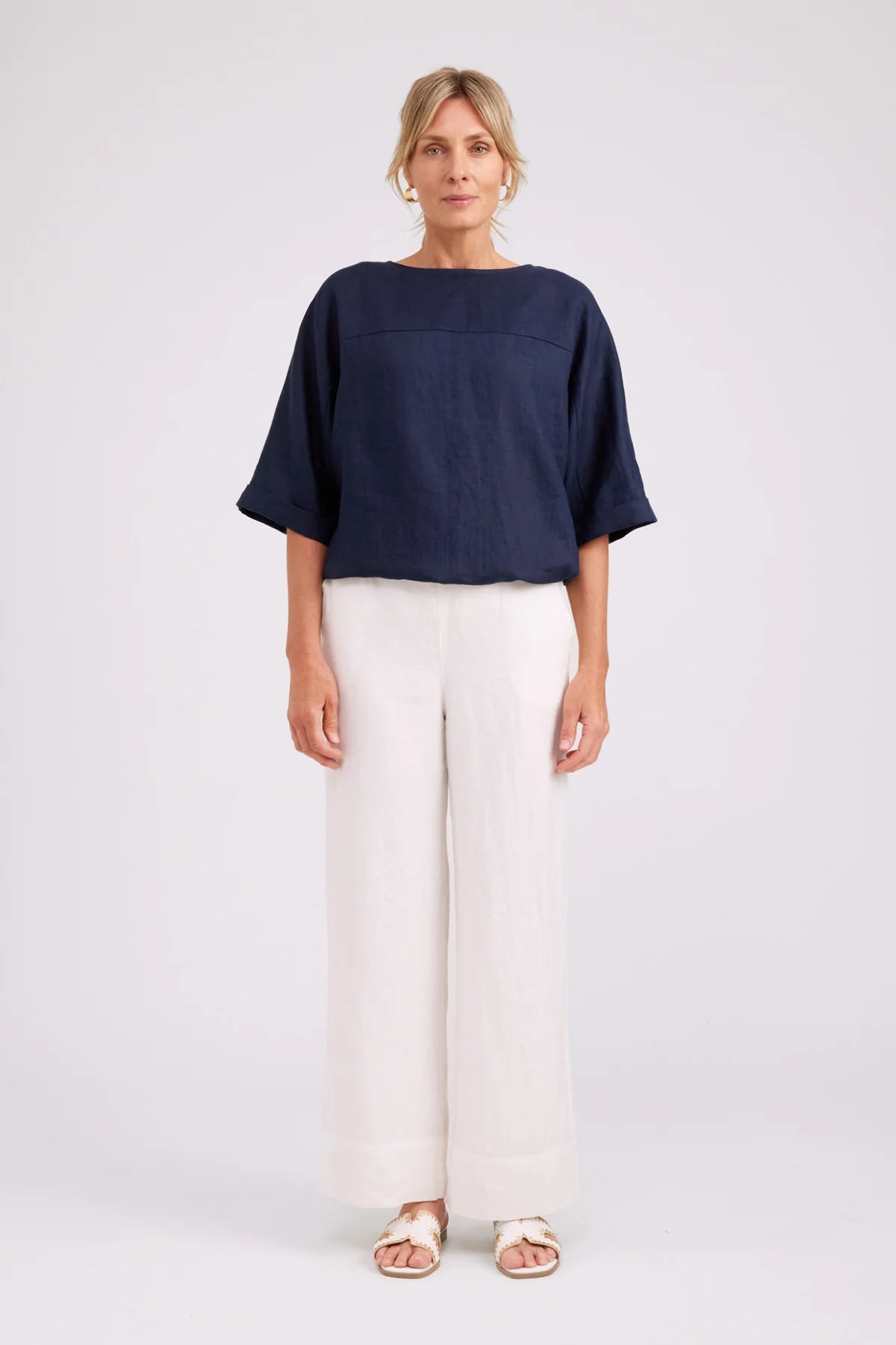 EB & IVE Studio Button Top / Jacket NAVY