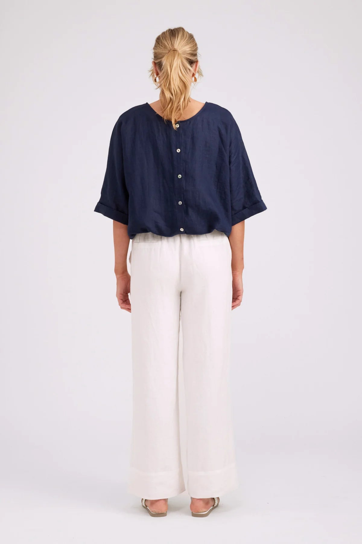 EB & IVE Studio Button Top / Jacket NAVY