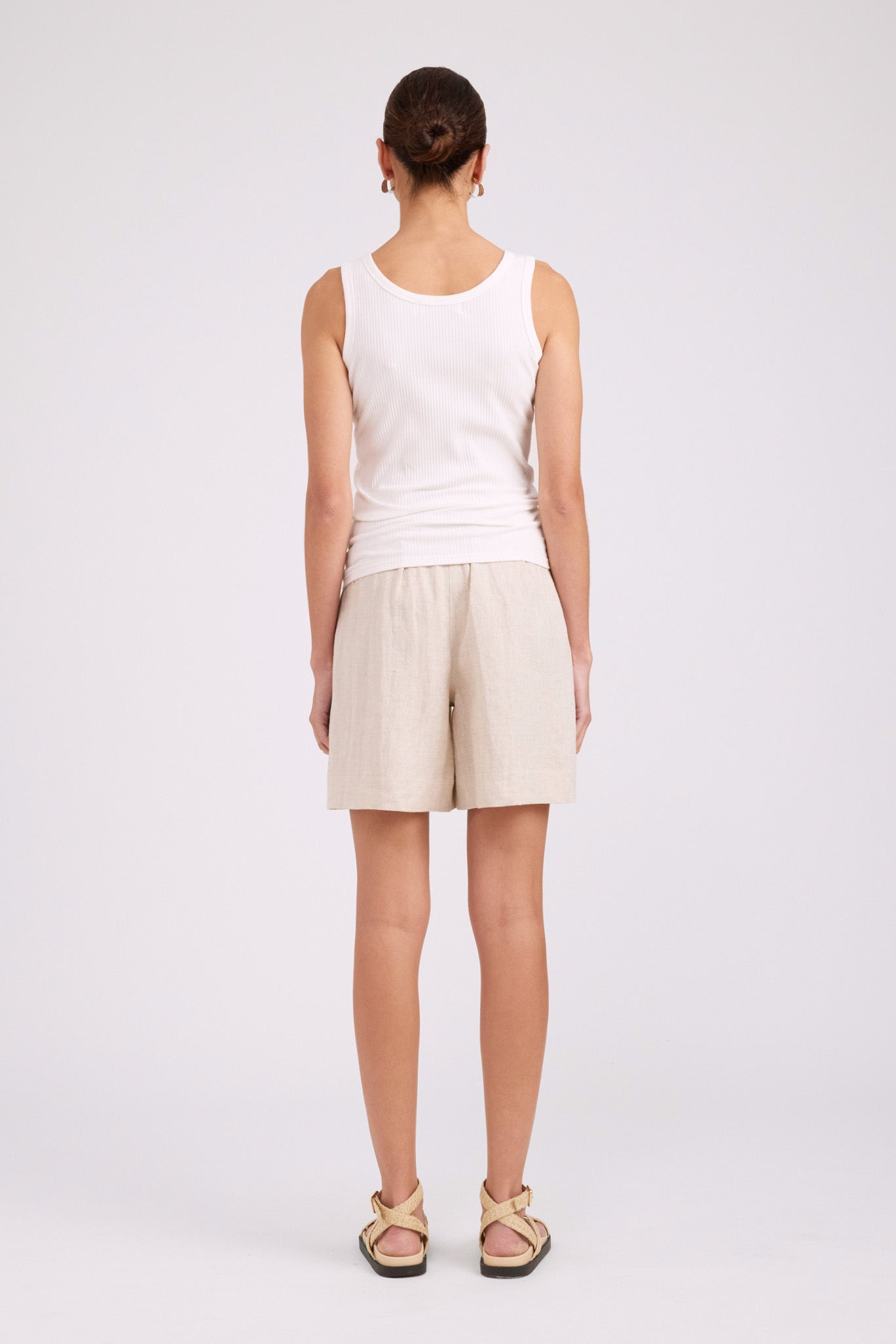 EB & IVE Studio Ribbed Tank WHITE