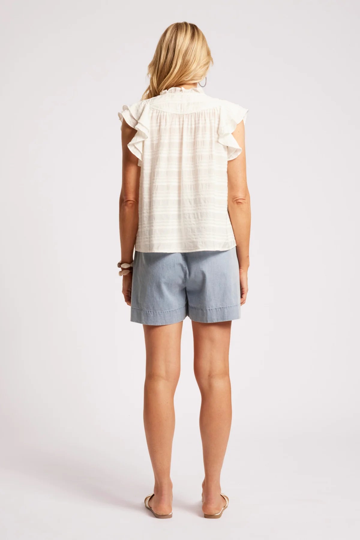 EB & IVE Sovana Frill Tank WHITE