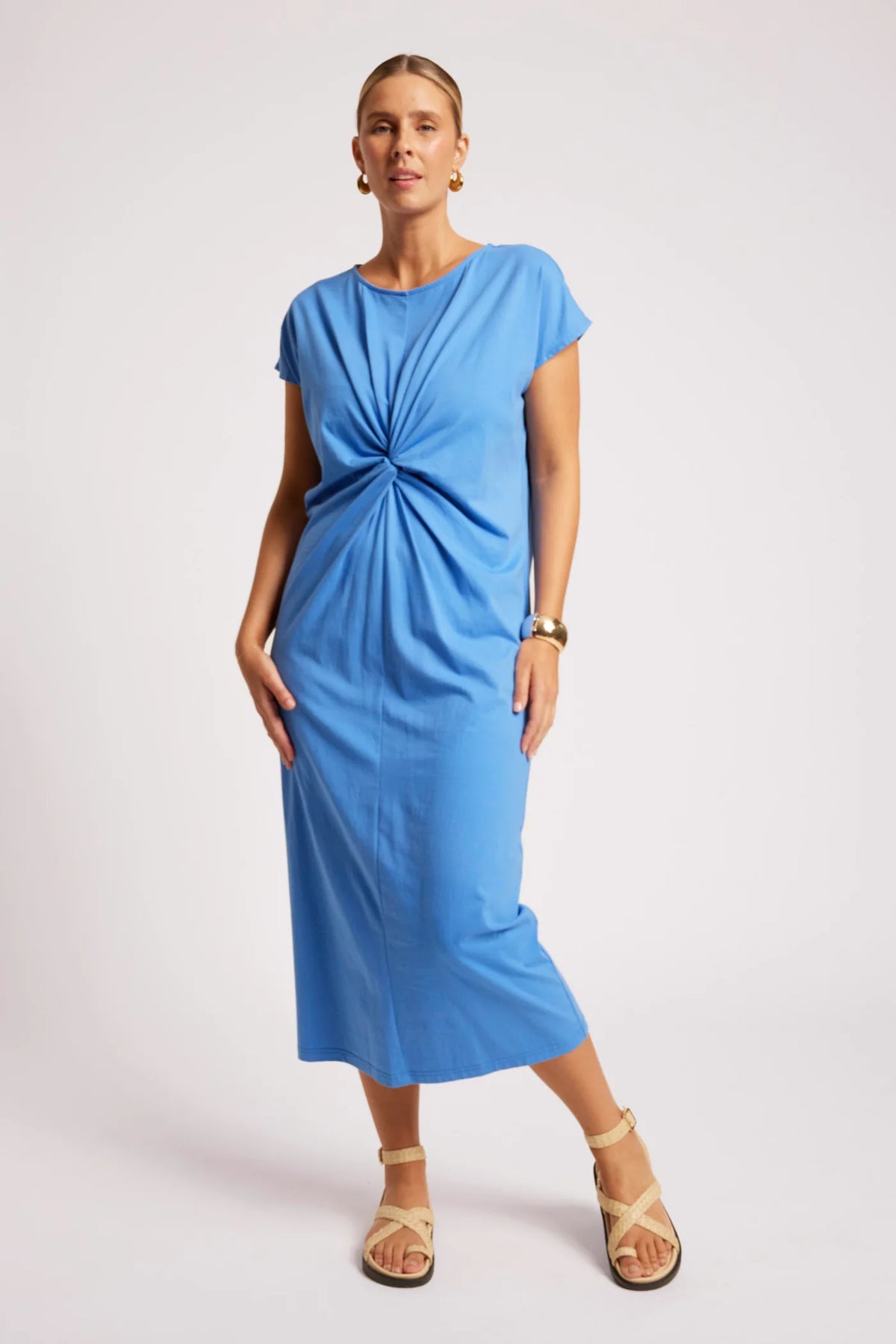 EB & IVE Casa Twist Dress MARINE