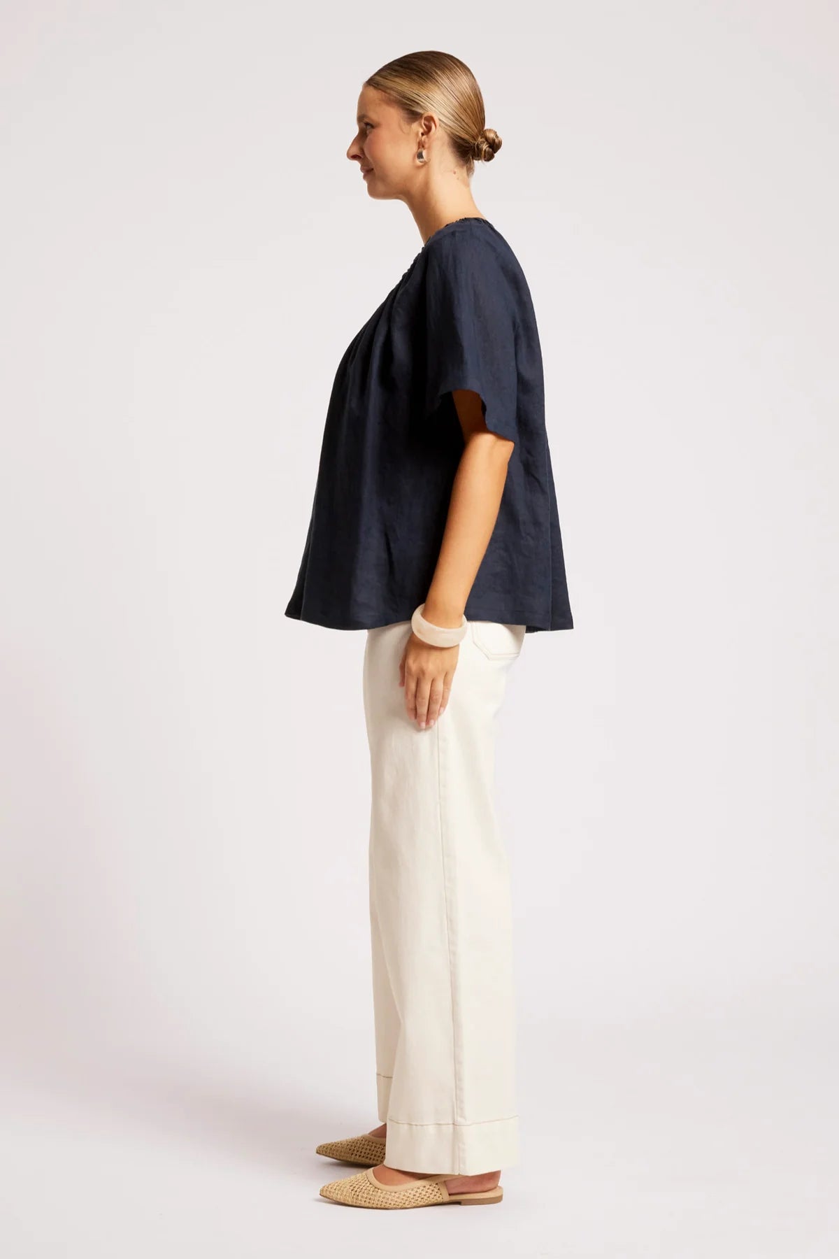 EB & IVE Cove Relaxed Top INDIGO