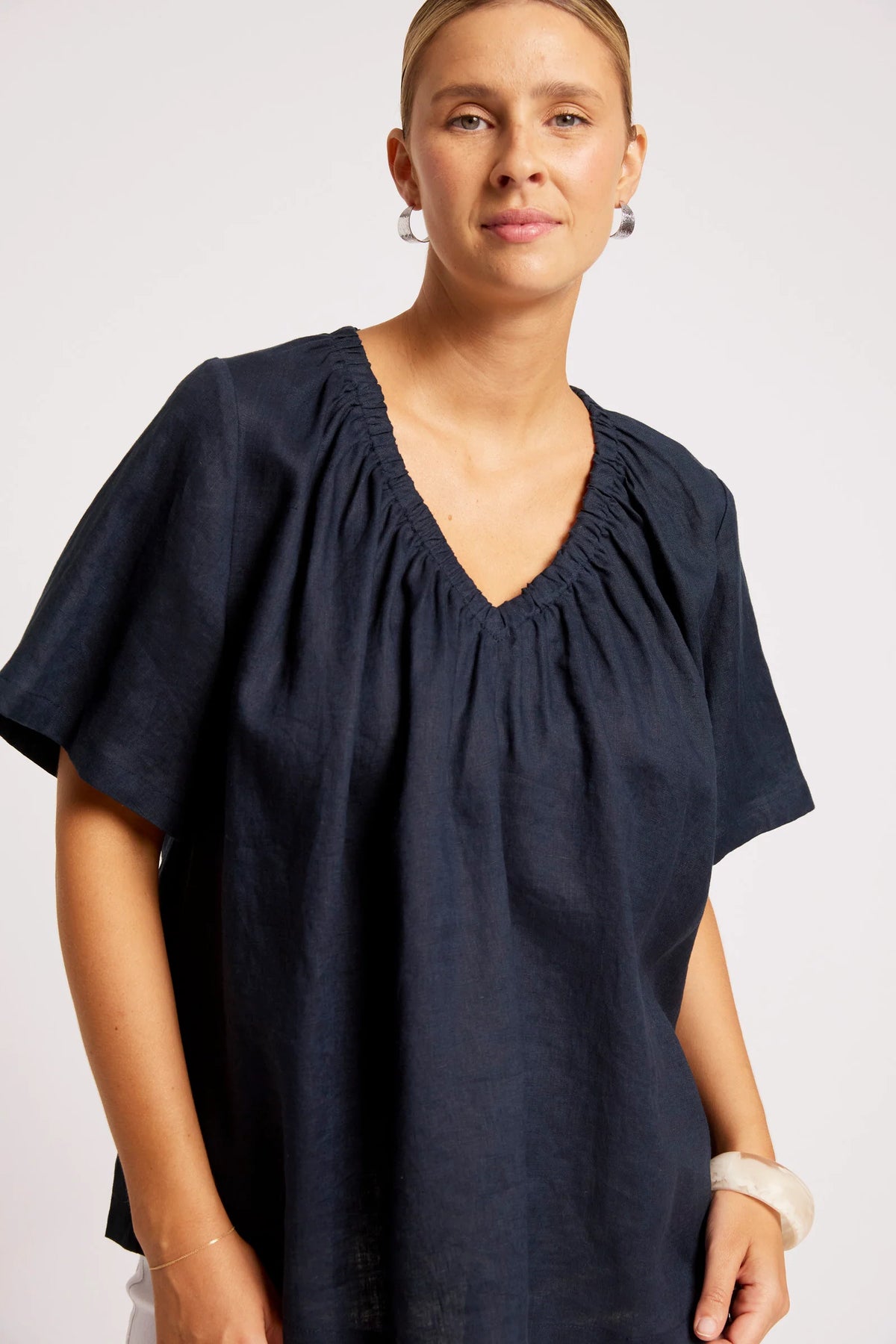 EB & IVE Cove Relaxed Top INDIGO