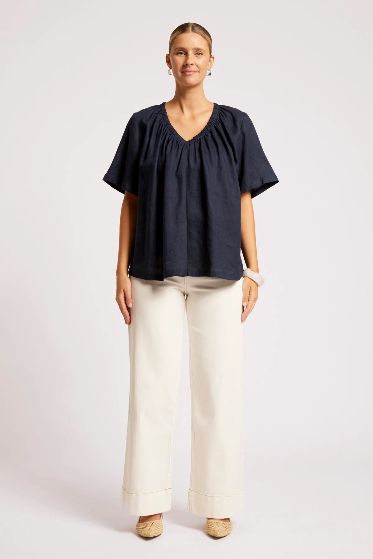 EB & IVE Cove Relaxed Top INDIGO