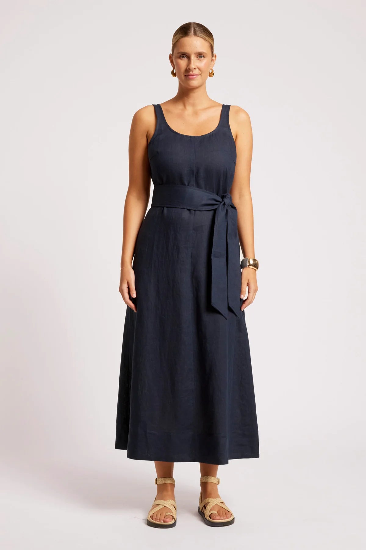 EB & IVE Cove Tank Maxi Dress INDIGO