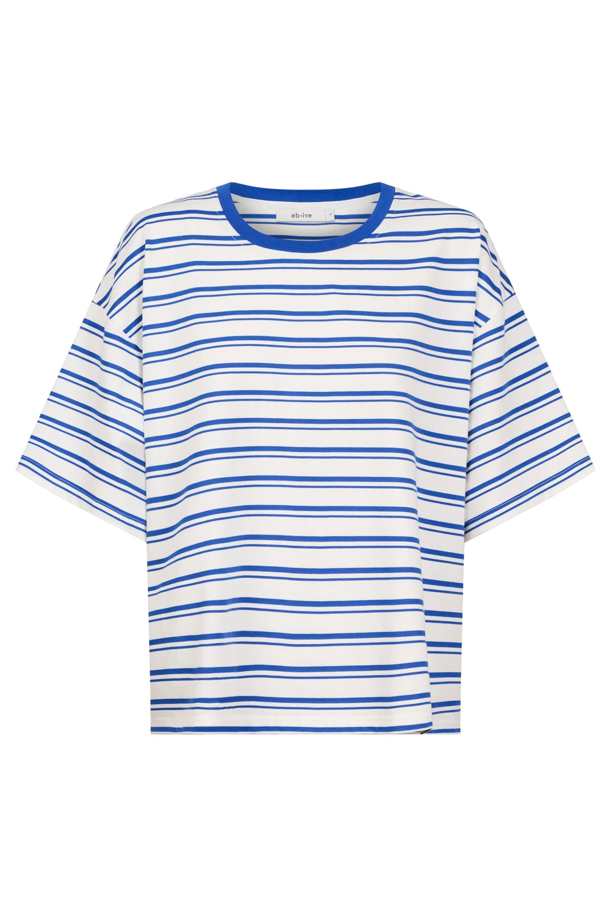 EB & IVE Paloma Stripe Tshirt AZURE/WHITE