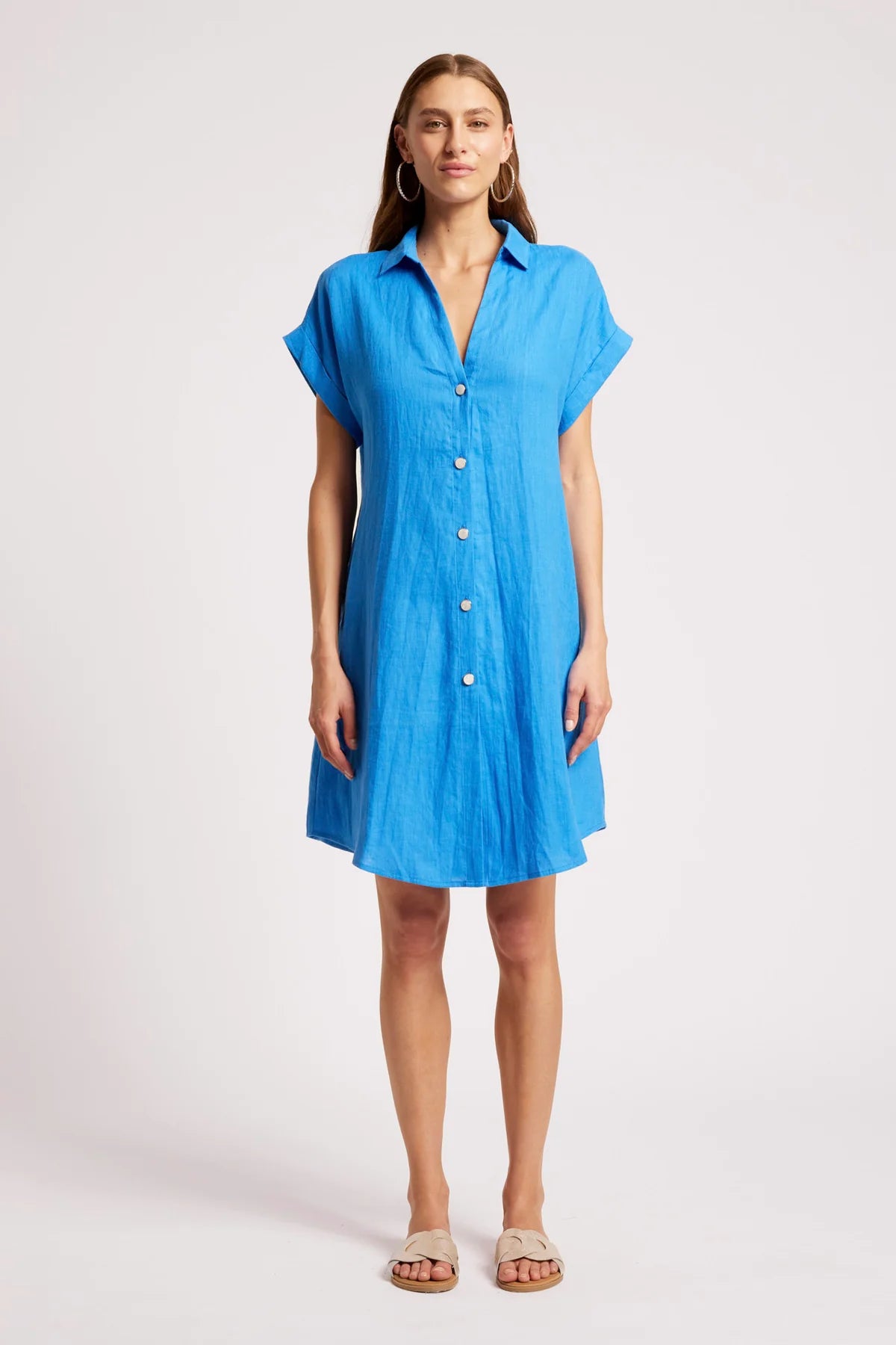 EB & IVE Maris Shirt Dress MARINE