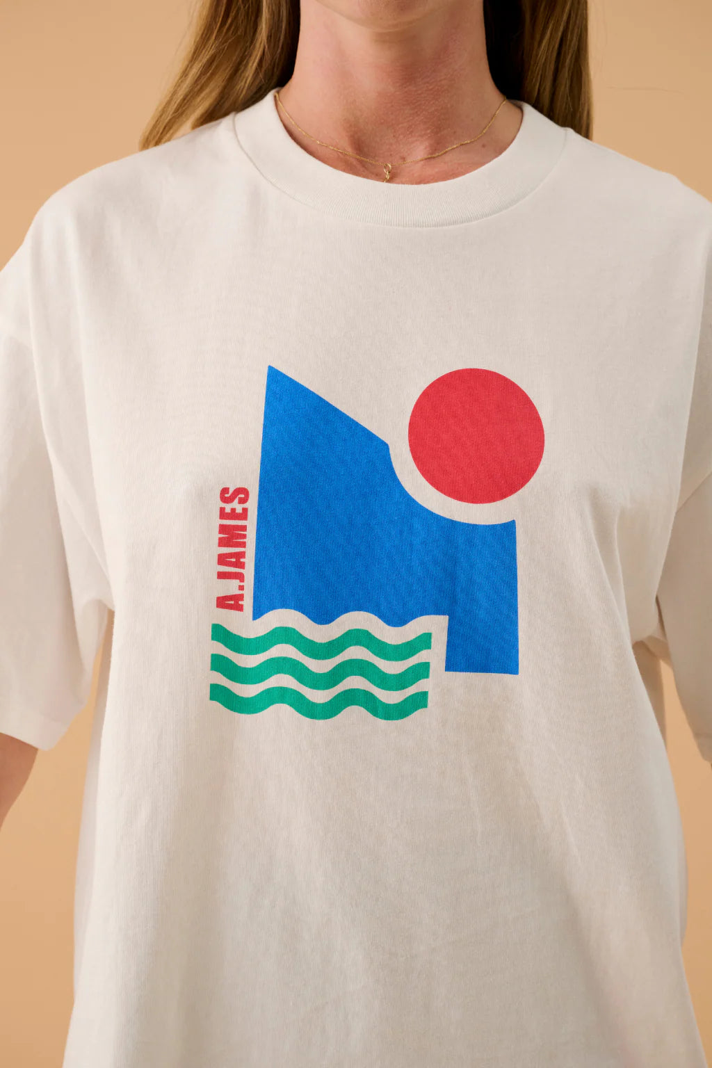ARAMINTA JAMES Sun Oversized Tee WARM WHITE