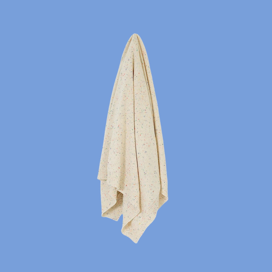 GOLDEN CHILD Rainbow Speckled Blanket MILK
