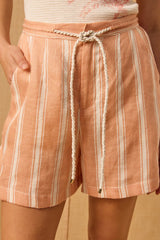 MON RENN Coral Stripe Short CORAL SANDS STRIPE