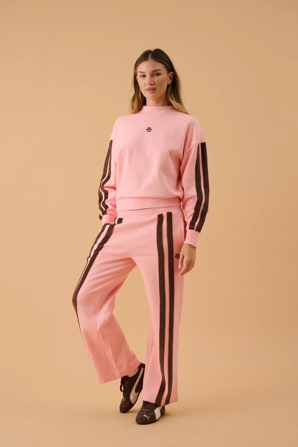 ARAMINTA JAMES Logo Sweatshirt ROSE QUARTZ