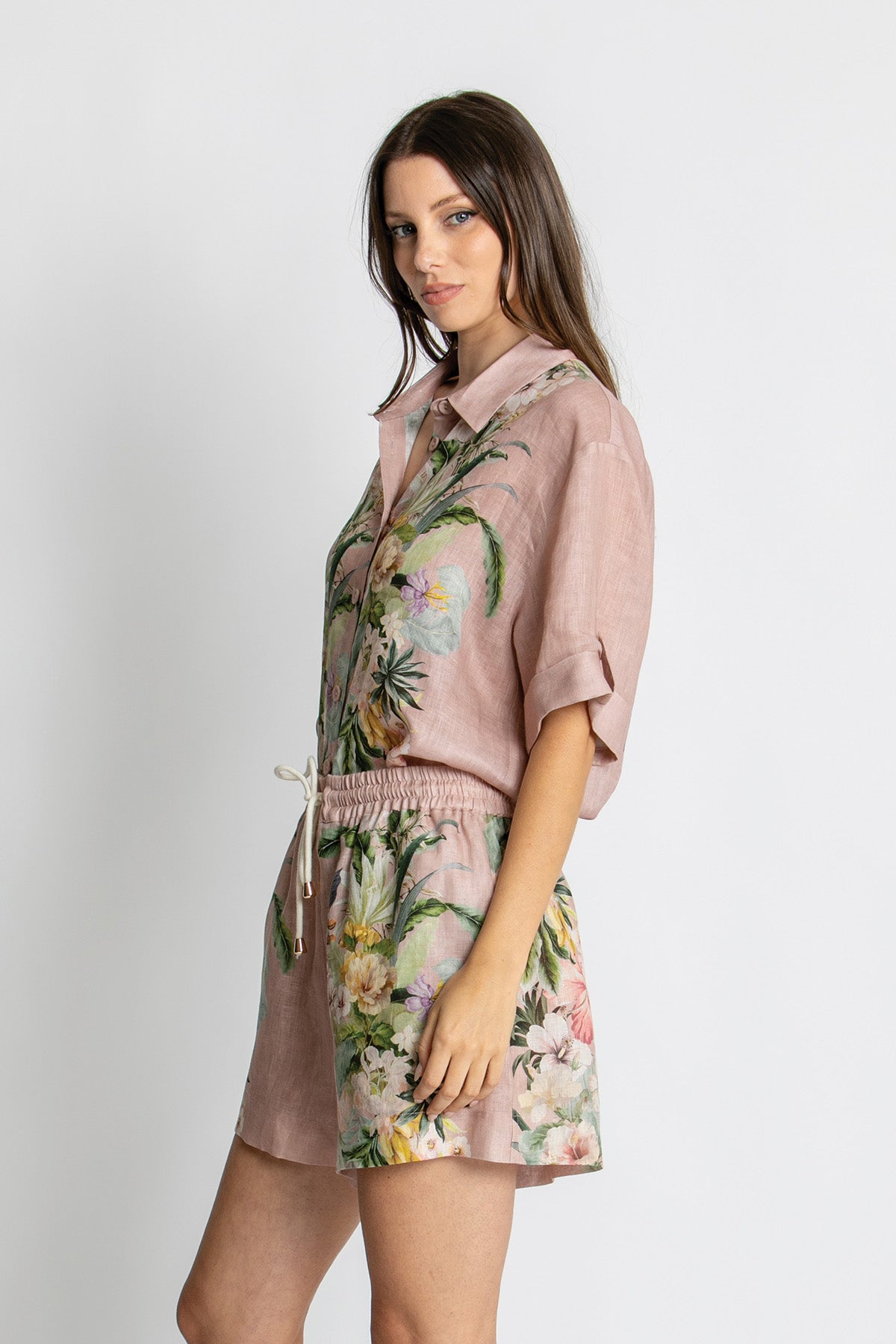 KACHEL Luna Short Sleeve Shirt FLEUR AMOUR