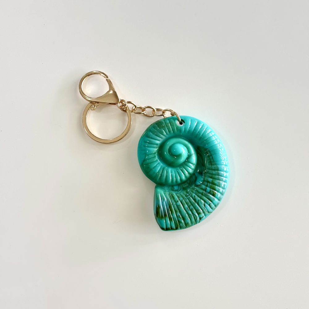 HEI TAI Nautilus Shell Keyring TURQUOISE