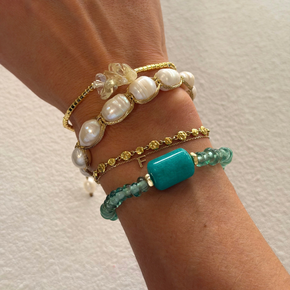 SOLARA Gold Bracelet CITRINE STONES