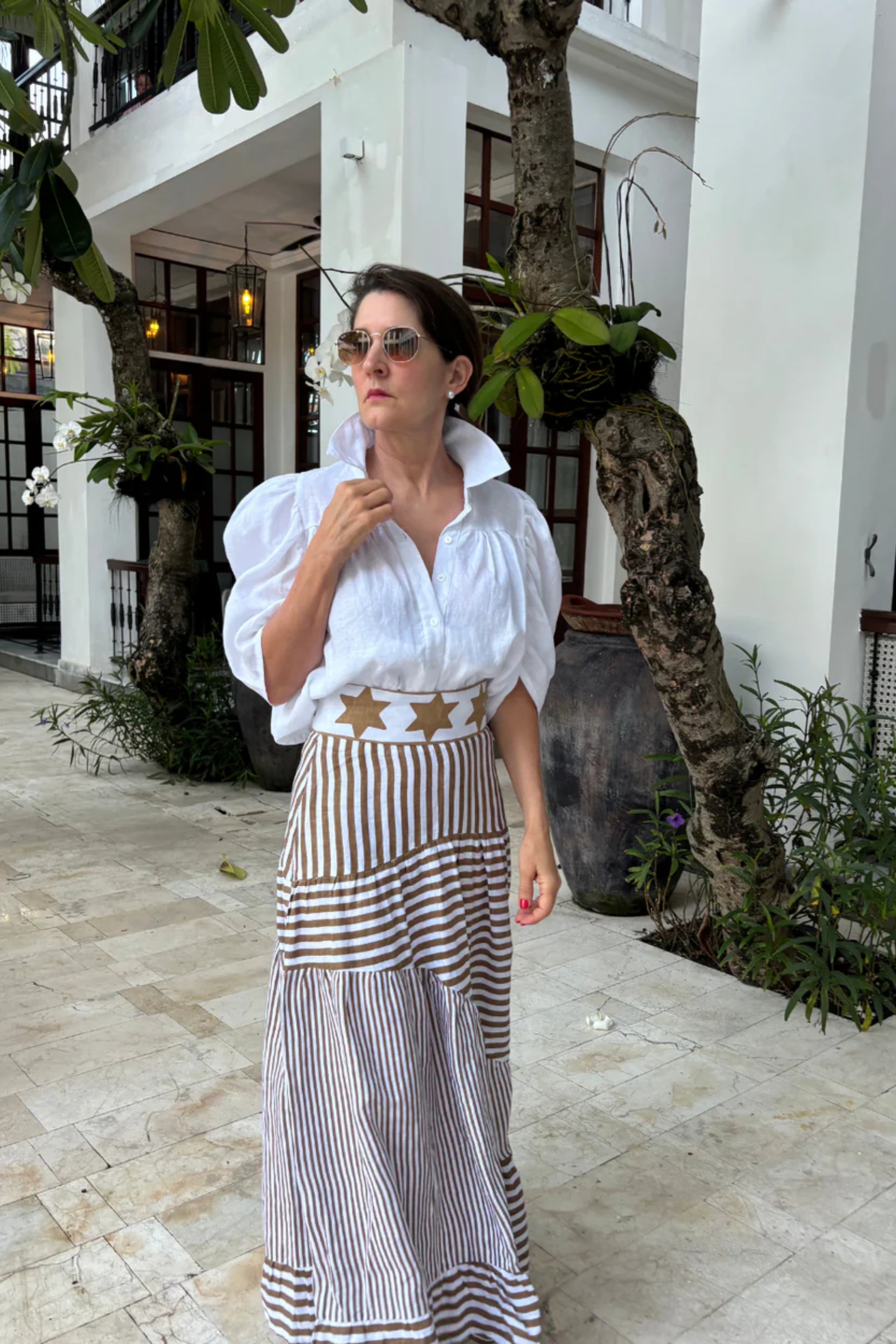 Simone Skirt PECAN BROWN STARLINE