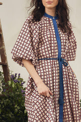 BOHEMIAN TRADERS Pleat Dress CUBIST CHECK