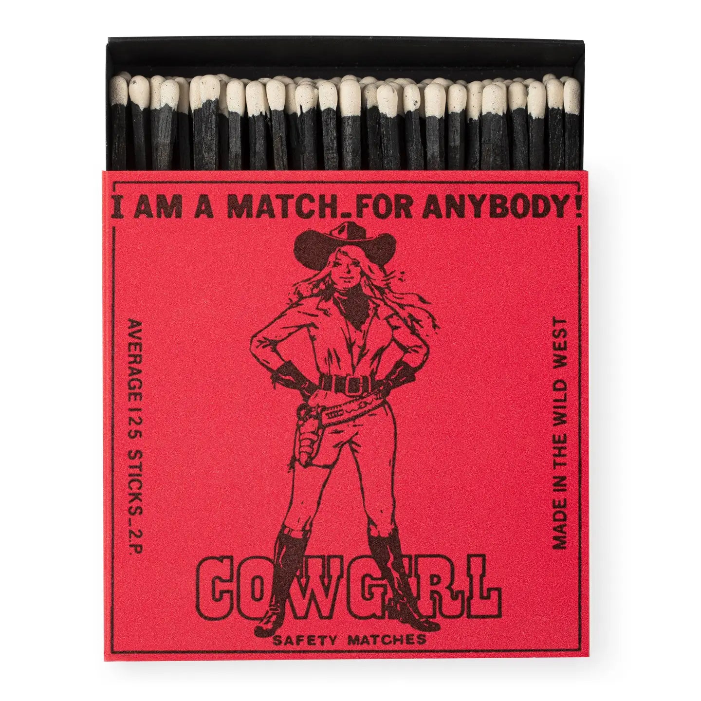 ARCHIVIST Square Box Matches COWGIRL