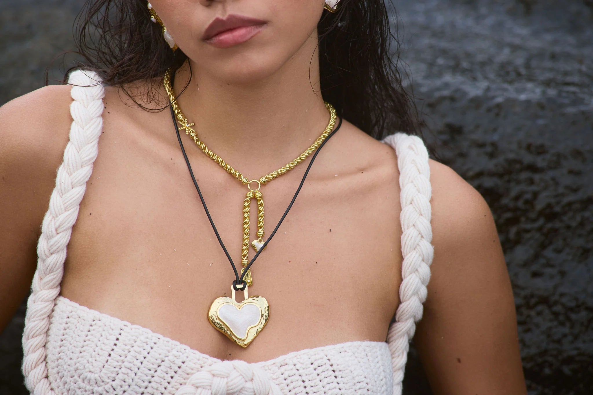MOUNTAIN & MOON Cassia Necklace GOLD PEARL