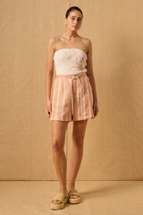 MON RENN Coral Stripe Short CORAL SANDS STRIPE