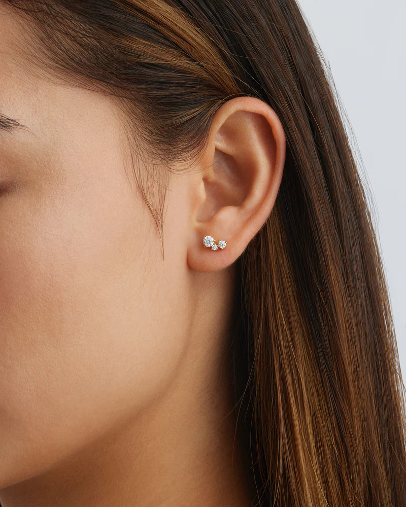 By Charlotte Whispers of Love Studs GOLD