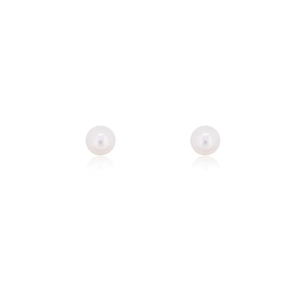 LINDA Freshwater Pearl Stud 3mm SILVER