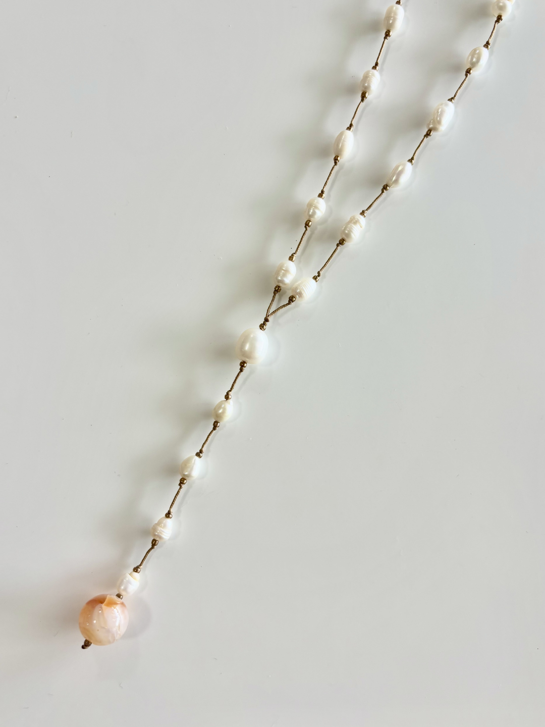 HEI TAI Long Necklace FRESHWATER PEARL & STONE #4