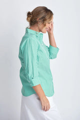 GOONDIWINDI Stripe Shirt GREEN/WHITE