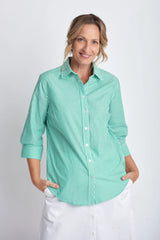 GOONDIWINDI Stripe Shirt GREEN/WHITE