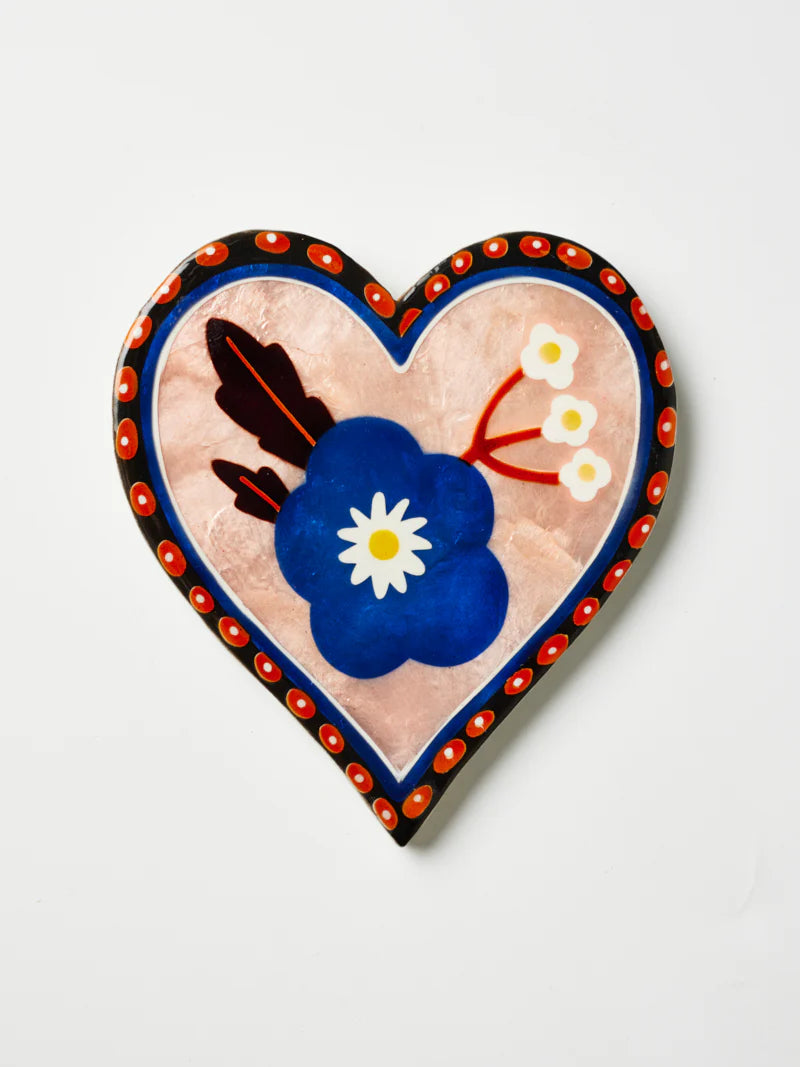 JONES & CO Bloom Nouveau Heart BLUE