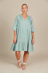 ISLE Amelie Button Dress One Size SEAFOAM