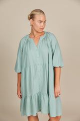 ISLE Amelie Button Dress One Size SEAFOAM