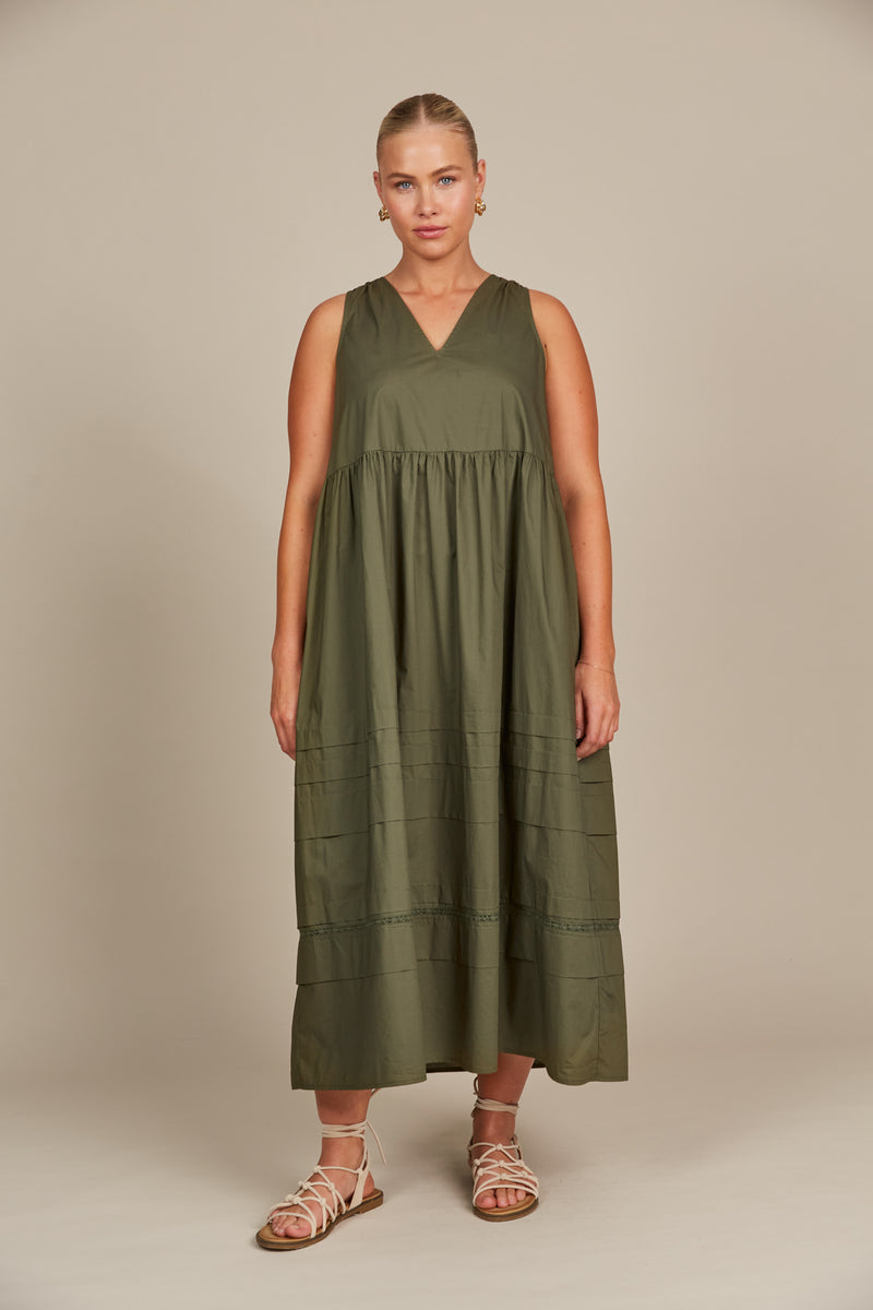 ISLE Remi Tank Dress OLIVE