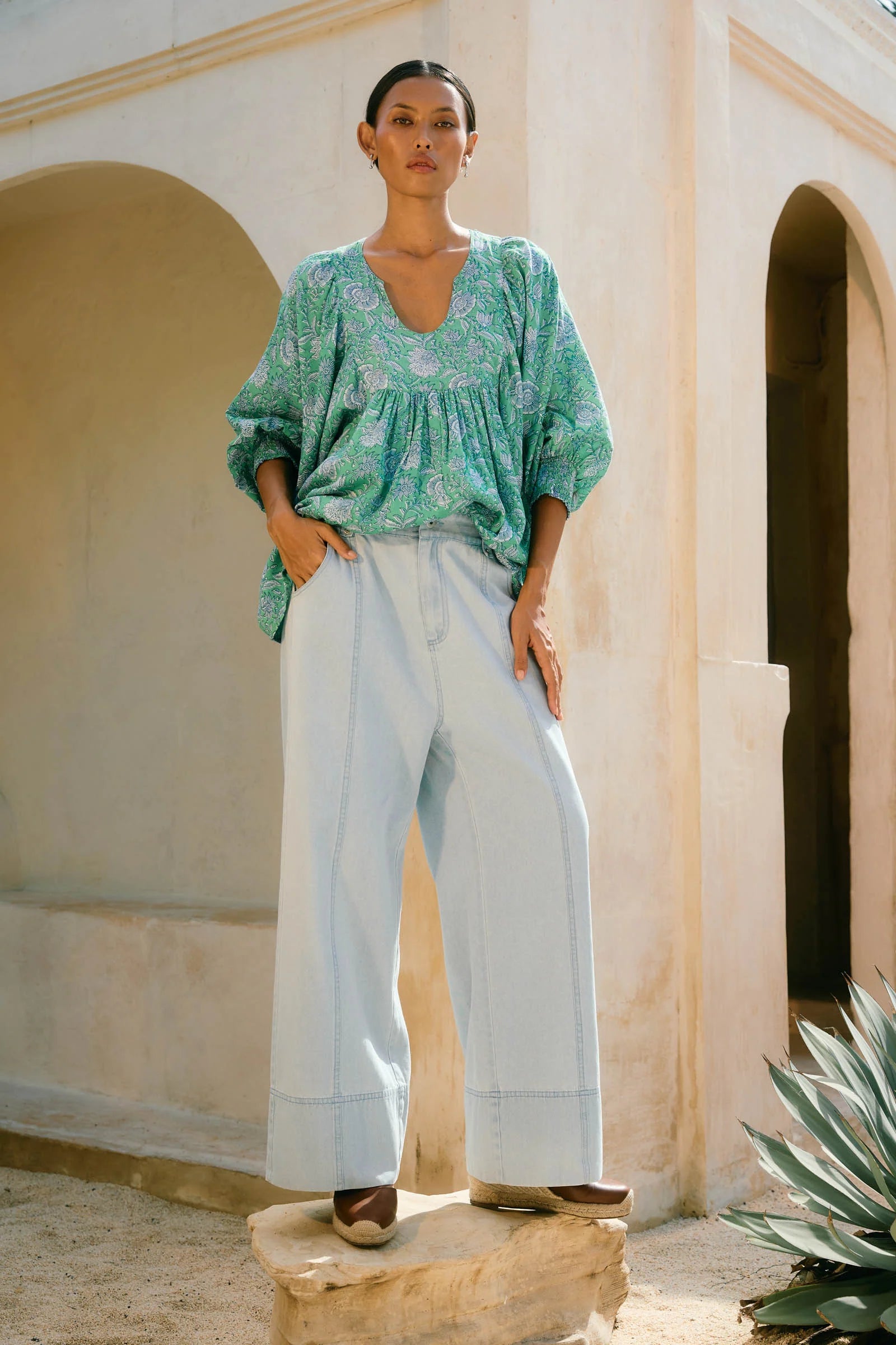 ISLE OF MINE Wilma Top GREEN
