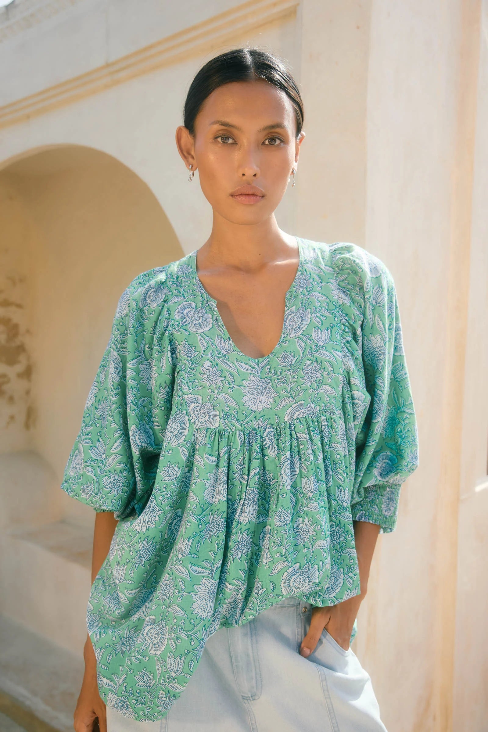 ISLE OF MINE Wilma Top GREEN